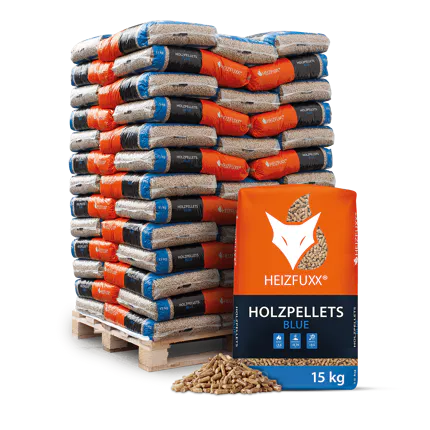 Holzpellets Blue 65 x 15 kg ENplus A1 Weichholz Heizwert ≥ 4,6 kWh/kg